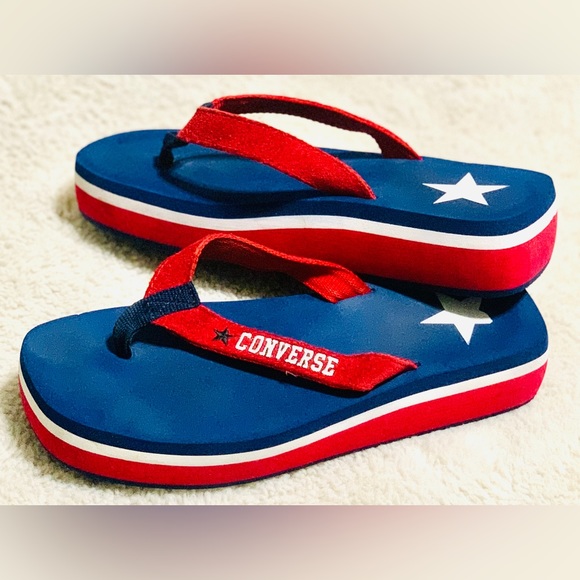 Converse Red white and blue unisex size 9 - Picture 2 of 10